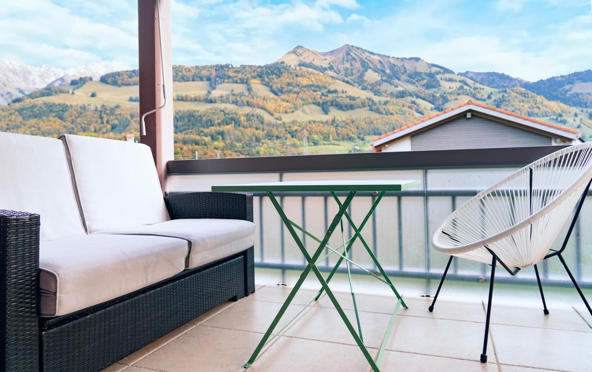 Gruyere Alpes Appartement 3 Chambres Bbq Parking Neirivue Экстерьер фото